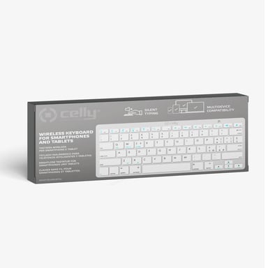 Celly SWKEYBOARDBT teclado Universal QWERTY Blanco