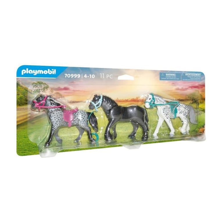 Chevaux Frison Knabstrupper X3 Playmobil La Boîte - vue 1