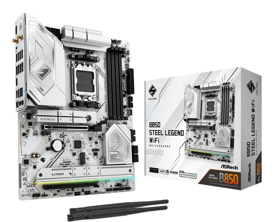 Asrock B850 Steel Legend WiFi AMD B850 Emplacement AM5 ATX Neuf