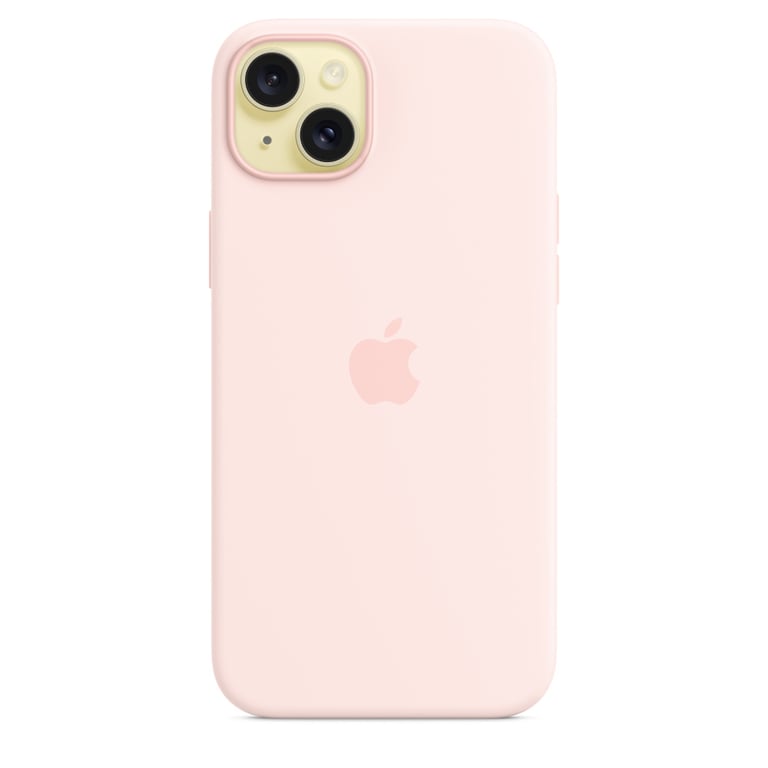 Apple Silicone Case with MagSafe Rose Pâle iPhone 15 Plus Rose - vue 2