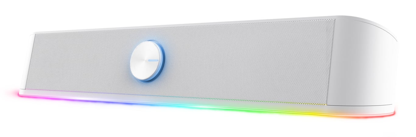 Barre de Son Trust GXT 619W Thorne – Éclairée RGB, 12W, Enceintes Stéréo 2.0