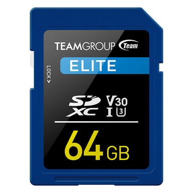 Team 64GB Elite A1 Micro SDXC Card with SD Adapter UHS-I Class 3 U3 A1 App Performance 100MB/s