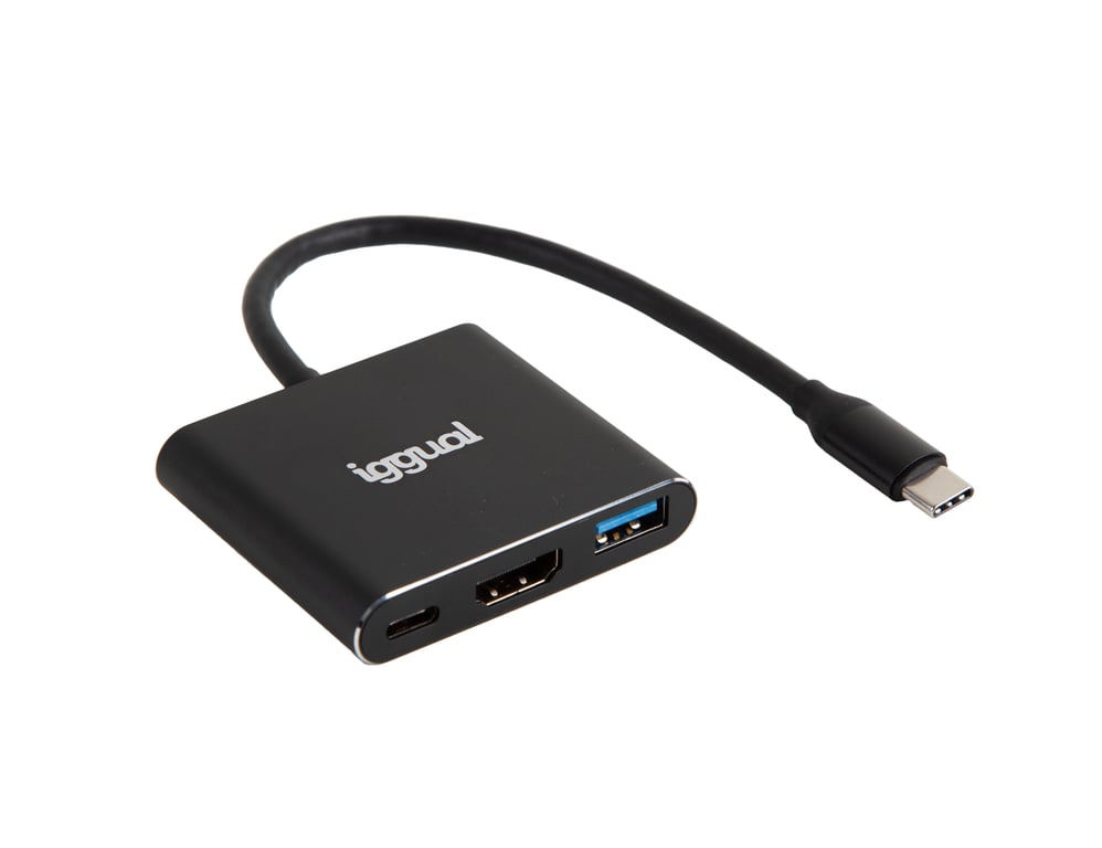iggual IGG318461 station d'accueil USB 3.2 Gen 1 (3.1 Gen 1) Type-C Noir - Neuf