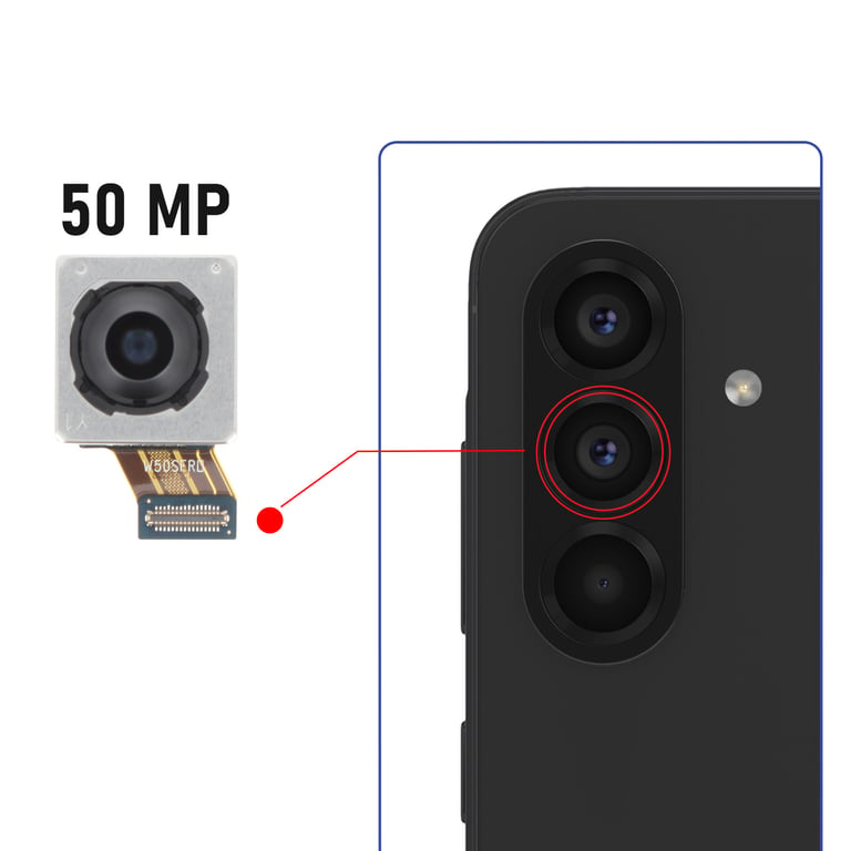 Samsung Caméra Arrière Original pour Galaxy A56 Capteur Principale 50MP Service Pack / - vue 4