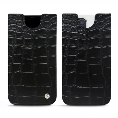 Pochette cuir Apple iPhone 12 Pro - Pochette - Noir - Cuirs spéciaux