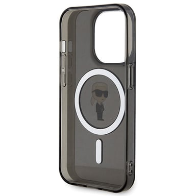 Custodia Karl Lagerfeld Ikonik MagSafe per iPhone 14 Pro, nera