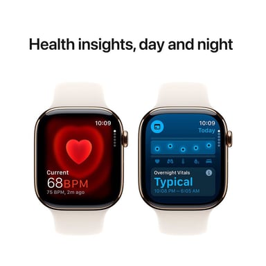 Apple Watch Series 10 OLED 46 mm Digital 416 x 496 Pixeles Pantalla táctil 4G Oro Wifi GPS (satélite)