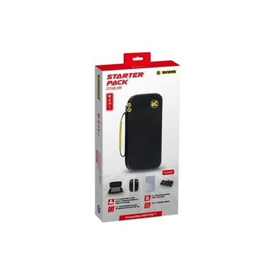 Pack accessoires Akuma Cyber S12 Housse rigide, protège-écran verre trempé, protège Joy-Con, 9 emplacements jeux Noir