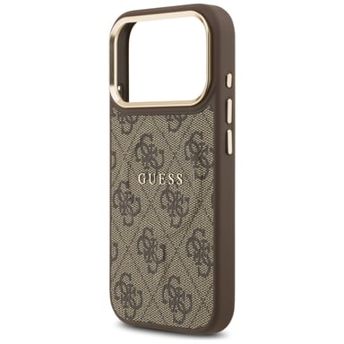 Guess Coque MagSafe Classic avec logo 4G pour Apple iPhone 17 Pro - Marron