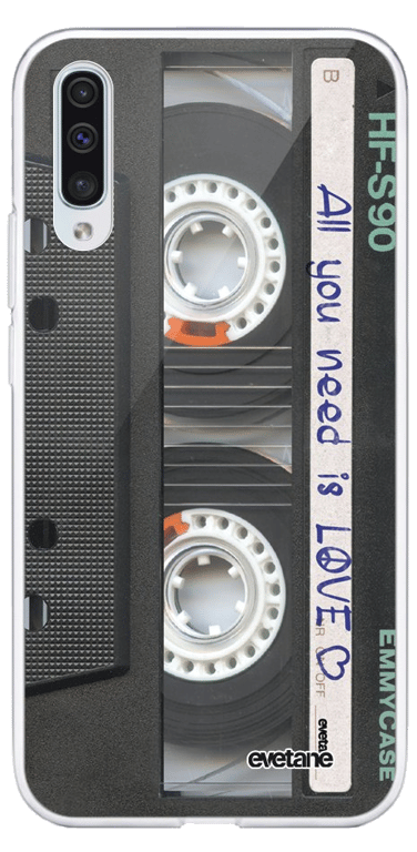Evetane Coque Samsung Galaxy A70 360 intégrale transparente Motif Cassette Tendance