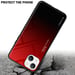 Coque pour Apple iPhone 14 en ROUGE - NOIR Housse de protection Étui bicolore en silicone TPU et dos en verre trempé