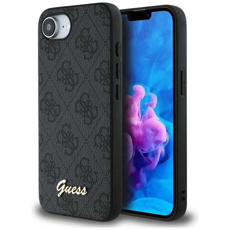 Coque pour iPhone 16e Guess Hardcase 4G Script Logo GUHMPSE4HG4SHP - vue 2