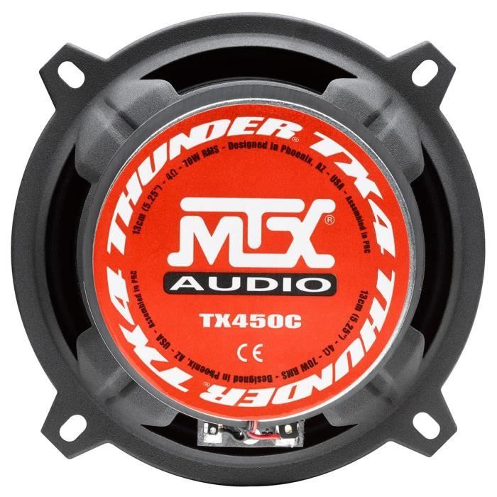 Haut-Parleurs Coaxiaux MTX TX450C – 13cm 70W RMS Membrane Pulpe de Cellulose - vue 4