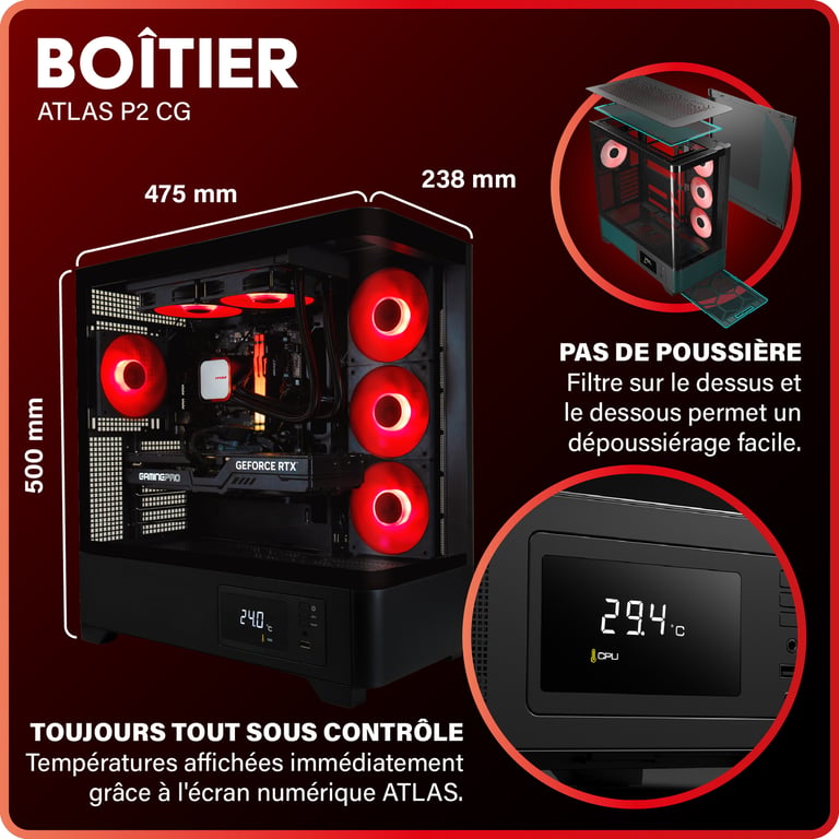 GREED MKM Gaming PC / Ordinateur AMD Ryzen 5 Nvidia Geforce RTX 5070Ti RAM DDR5 Watercool SSD PC Gamer avec WiFi + Windows 11 Pro Neuf - vue 2