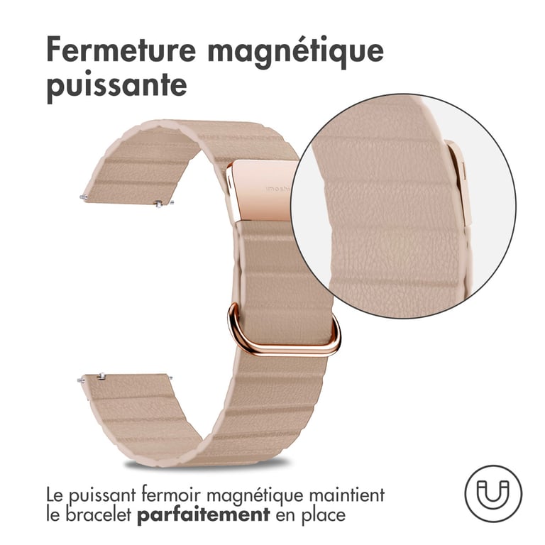 Bracelet imoshion 22mm Cuir Magnétique - vue 2