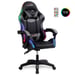 Amstrad AMS-900-LED-BK Fauteuil / Chaise de bureau Gamer noir gris - Eclairage LED 366 effets - Télécommande