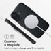Accezz Coque arrière en cuir avec MagSafe pour Apple iPhone 16 - Onyx Black