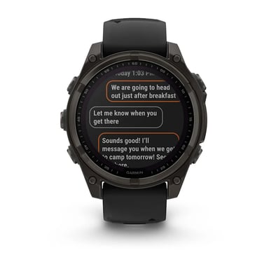 Garmin fenix 8 3,3 cm (1.3'') 51 mm Digital 260 x 260 Pixeles Pantalla táctil Titanio Wifi GPS (satélite)