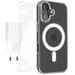 Coque MagSafe pour iPhone 16 avec Verre Trempé Écran et Caméra Blanc