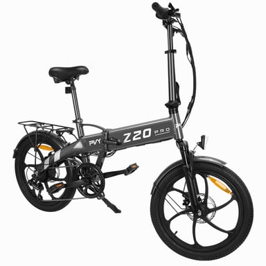 Bicicleta eléctrica plegable PVY Z20 Pro, batería extraíble de 36 V y 14 Ah, Shimano de 6 velocidades - Gris