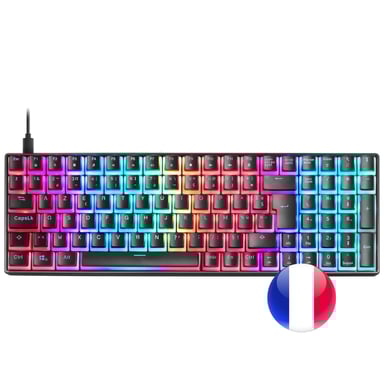 Mars Gaming MKULTRA clavier Jouer USB AZERTY Français Noir