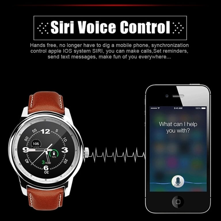 Montre Connectée Sport Android iOs Bracelet Cardio Tactile Ips Horloge MP3 Noir YONIS