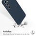 Accezz Coque Liquid Silicone pour Samsung Galaxy A35 - Bleu foncé