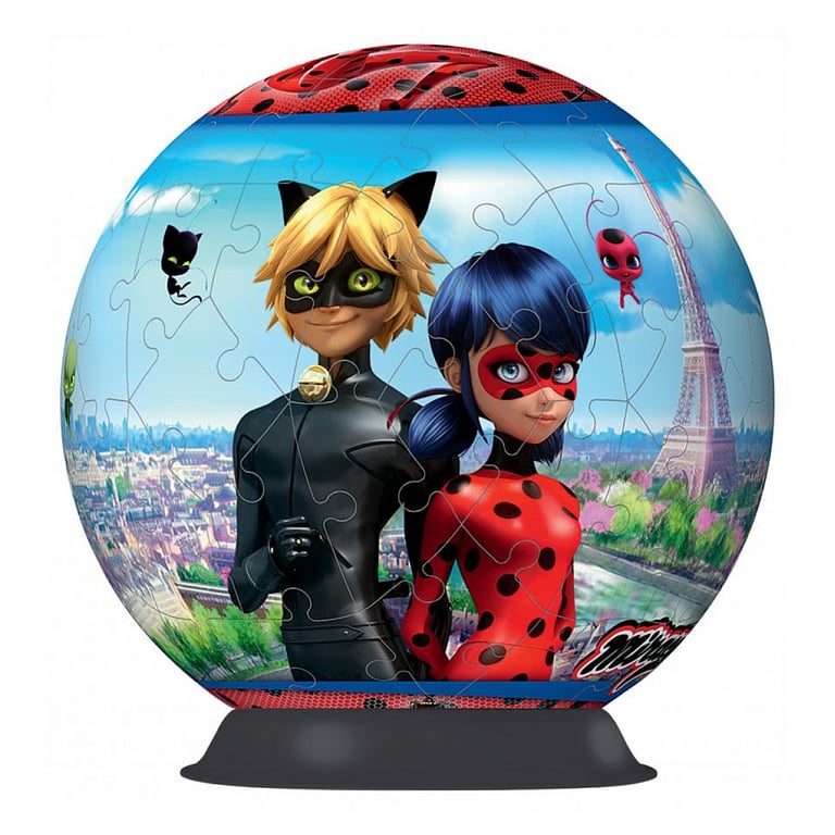 Puzzle 3D 72 Pièces : Puzzle Ball Miraculous Ravensburger France - vue 3