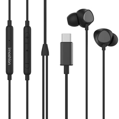 imoshion ?Ecouteurs Intra-auriculaires - Ecouteurs filaires - Avec connexion USB-C - Noir