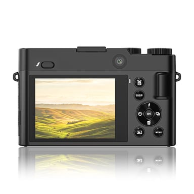 Caméra numérique 4K avec deux objectifs, carte mémoire de 32 Go (DC218)