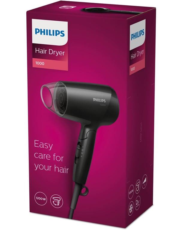 Sèche cheveux pliable Philips BHC010 10 3 vitesses 3 températures Concentrateur - vue 3