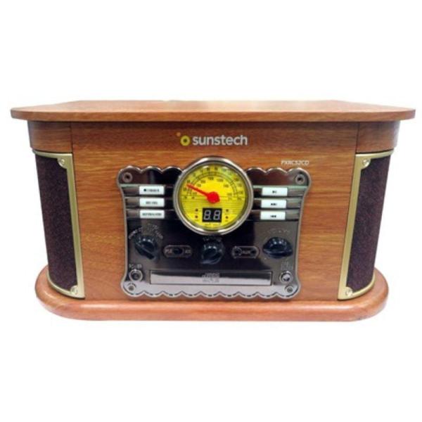 Tocadiscos Sunstech PXRC52CD Bluetooth Radio FM Cassette Conversor a MP3 - vue 3