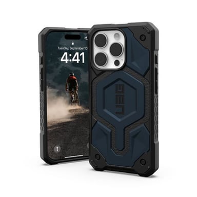 UAG Funda para iPhone 16 Pro MagSafe Antibacterial Collection Monarch Pro Kevlar Azul