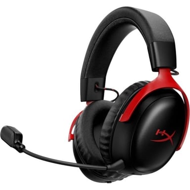 Cuffie da gioco wireless HyperX Cloud III S nero-rosso - Autonomia 120h - Suono cristallino - Microfono chiaro