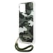 Coque pour iPhone 12 et 12 Pro avec Dragonne Motif Camouflage Vert