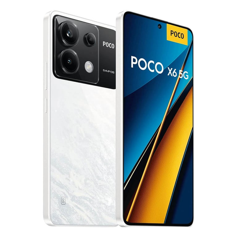 Poco X6 (5G) 12 Go 256Go, Blanc, Débloqué - Neuf