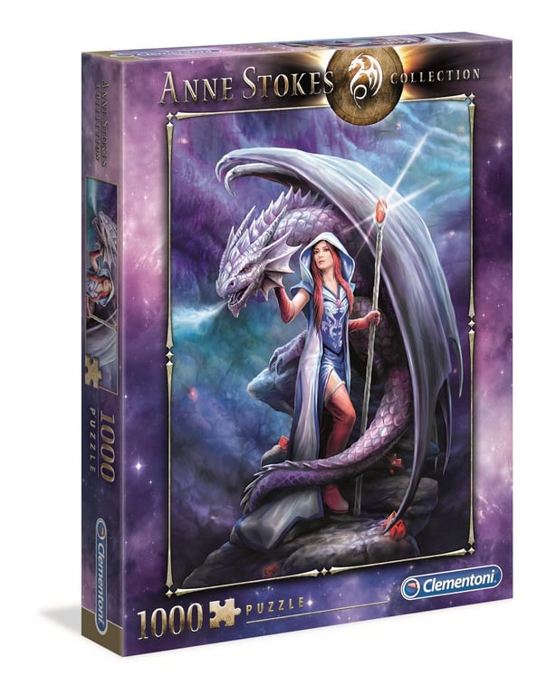 Puzzle 1000 pièces : Dragon Mage Anne Stokes Clementoni Puzzles - vue 3