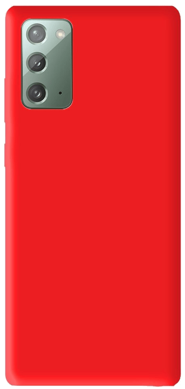 Coque silicone unie compatible Mat Rouge Samsung Galaxy Note 20