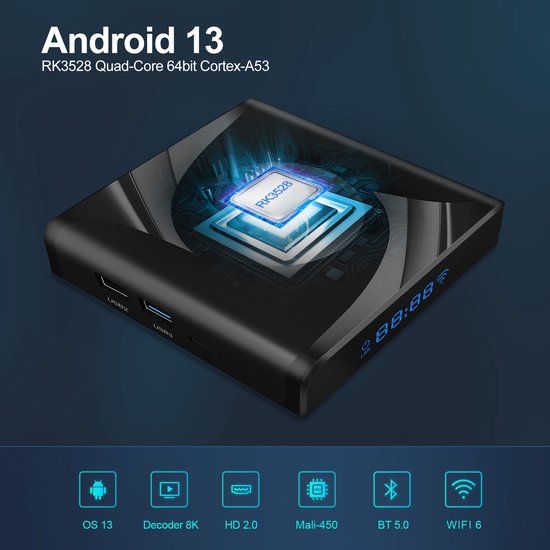 Lipa X88 Pro 13 Android Tv Box 4 Android 13 Lecteur multimédia pour TV Streamer multimédia Boîtier TV Android Neuf - vue 3