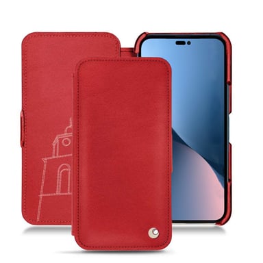 Housse cuir Apple iPhone 14 Plus -  - Rouge - Cuir lisse premium