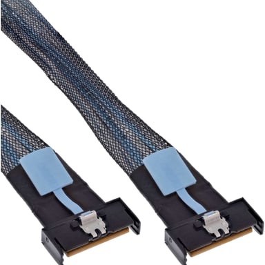 InLine 27661C câble Serial Attached SCSI (SAS) 1 m 24 Gbit/s Noir, Bleu, Gris