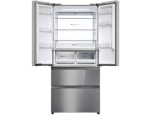 Refrigerador americano Haier HFR7819ENGC 504L acero inoxidable con dispensador de agua, libre instalación, clase E