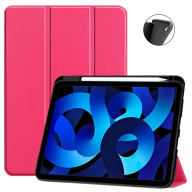 Etui Apple iPad 10,9 pouces 2022 Smartcover rose avec porte stylet - Housse coque de protection iPad 10eme generation - Accessoires pochette