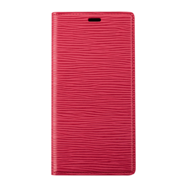 Diarycase 2.0 Funda tipo concha de piel auténtica con soporte magnético para Apple iPhone 13 Pro Max, Rojo Burdeos
