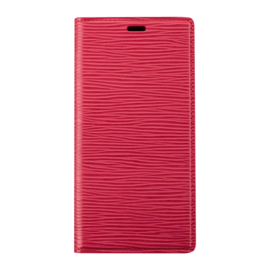 Diarycase 2.0 Funda tipo concha de piel auténtica con soporte magnético para Apple iPhone 13 Pro Max, Rojo Burdeos