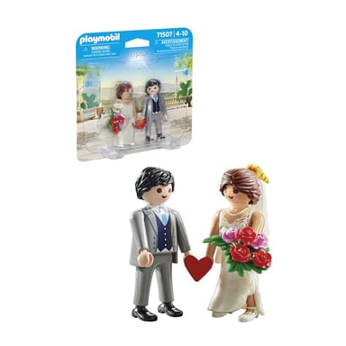 DuoPack PLAYMOBIL : Couple de Mariés avec Coeur et Bouquet