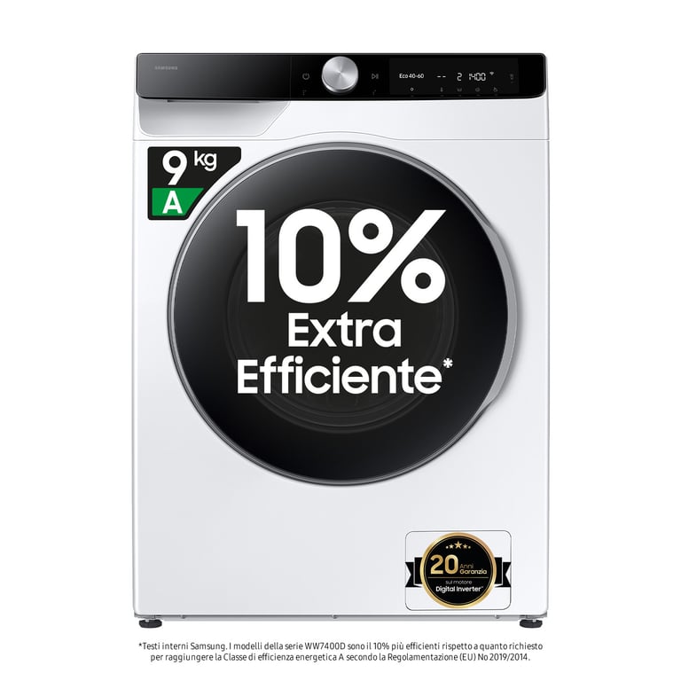 Lave-Linge Hublot Samsung WW90DG6U85LK – 9 Kg, 1400 Tr/min, Connecté, AI Wash - vue 2
