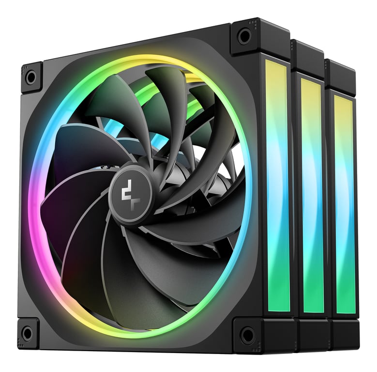 DeepCool FL14R Boitier PC Ventilateur 14 cm Noir 3 pièce(s) - Neuf