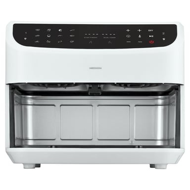 MEDION LIFE P20 Double 8,7 L 2600 W Friteuse d'air chaud Blanc