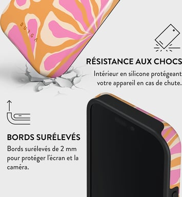 Burga Funda para iPhone 16 Pro Reforzada MagSafe Aloha Patterns Multicolor